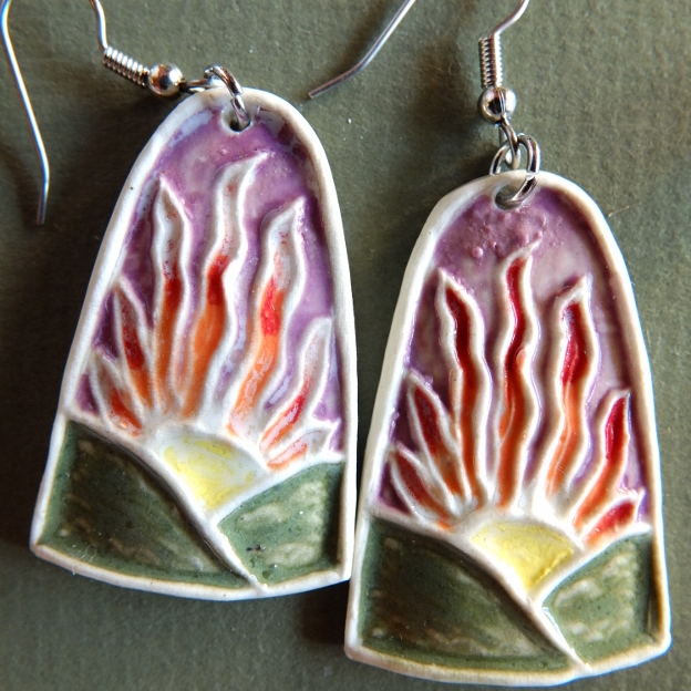 Picture of Earrings with Mountain Designs